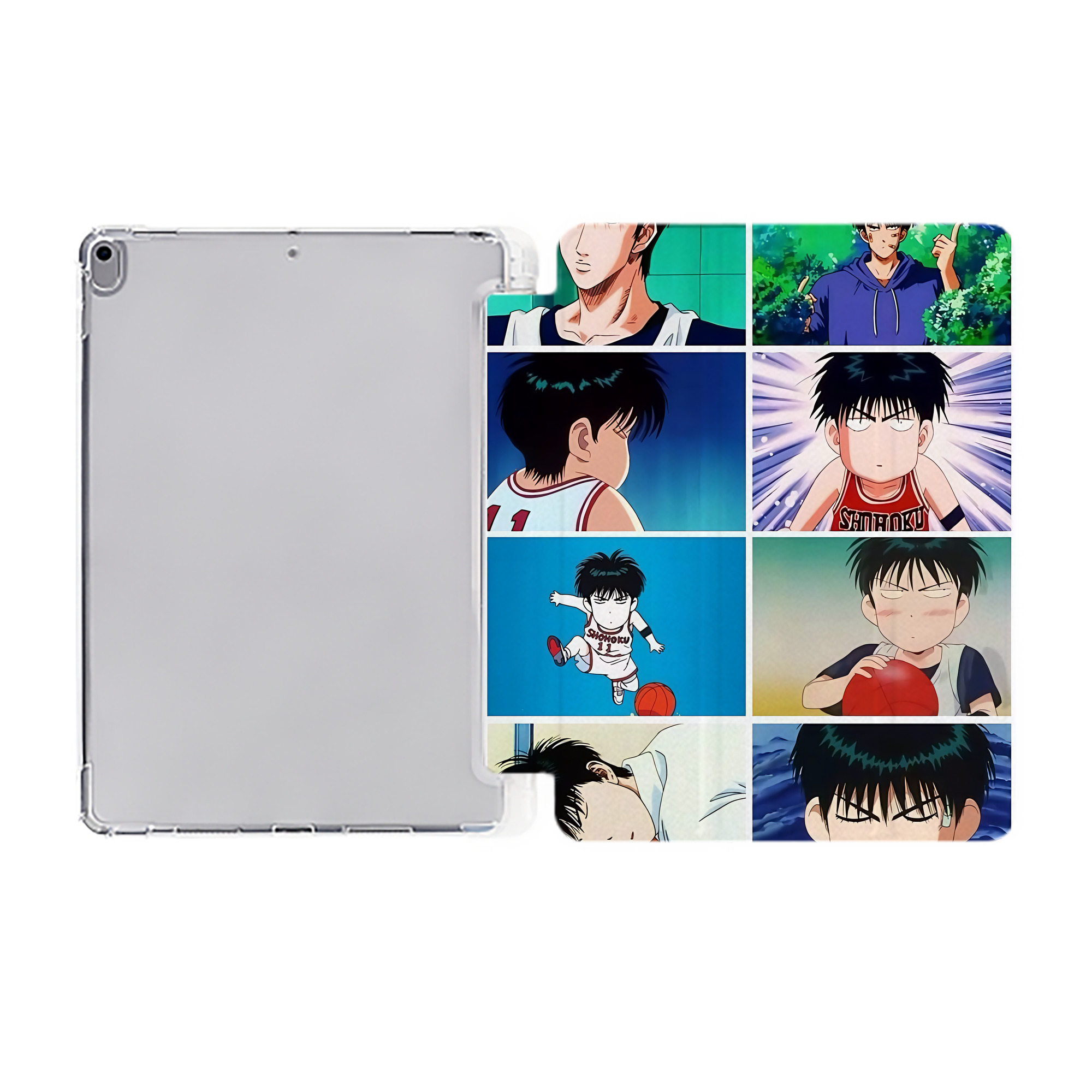 （画像用） SLAM DUNK／スラムダンク IPad ケース ペン収納付き 三つ折りスタンド PUレザー×シリコン 対応機種9.5/10.5/10.9インチ